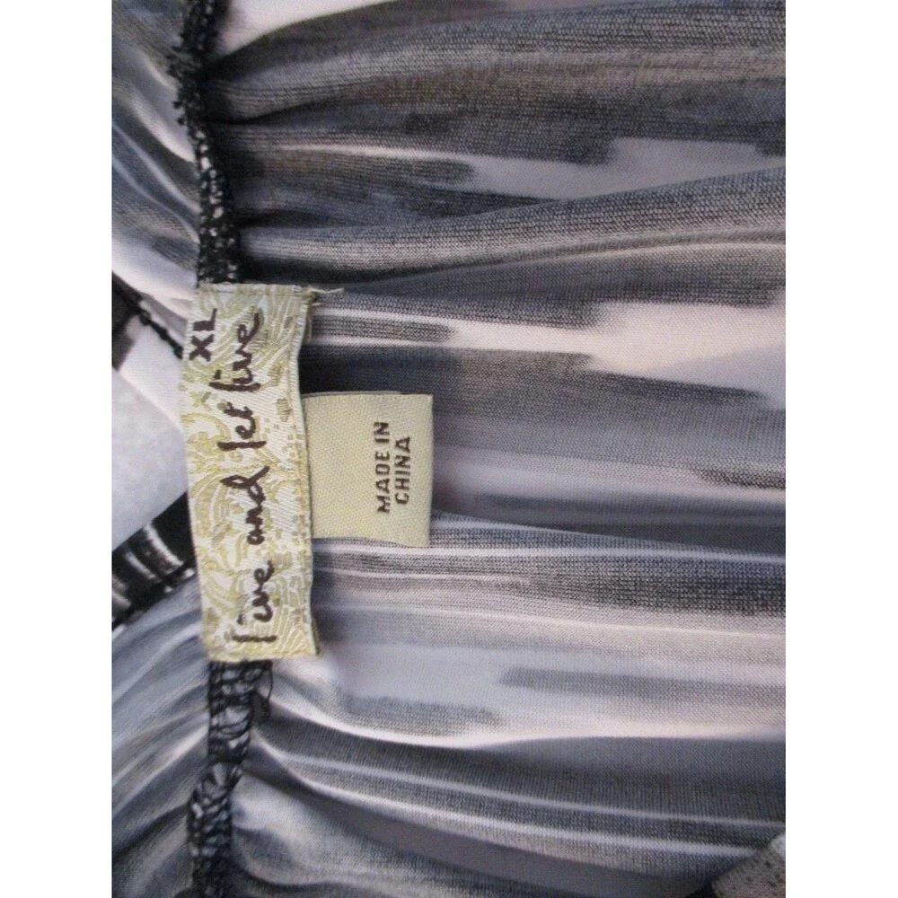 Live And Let Live Maxi Knit Dress Women's Size XL Sleeveless Multicolored V Neck - Picture 3 of 5